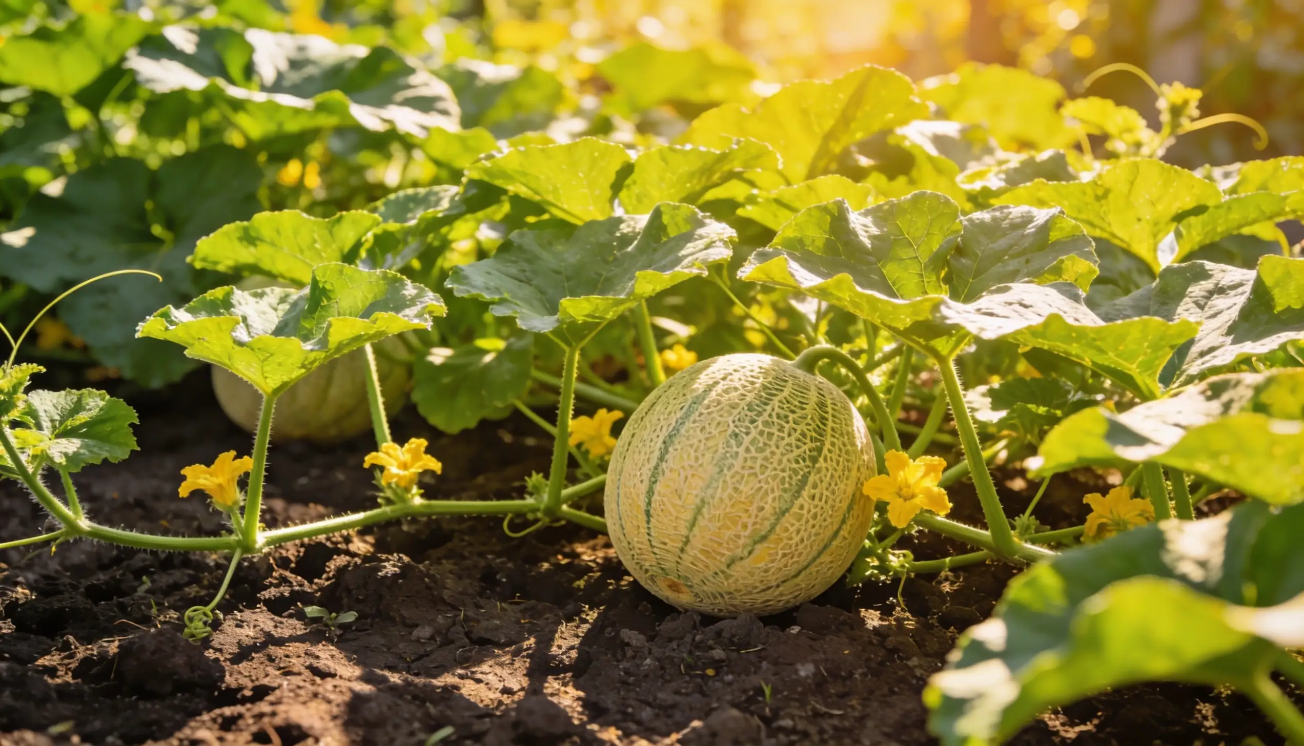 healthy-cantaloupe-plants-growing