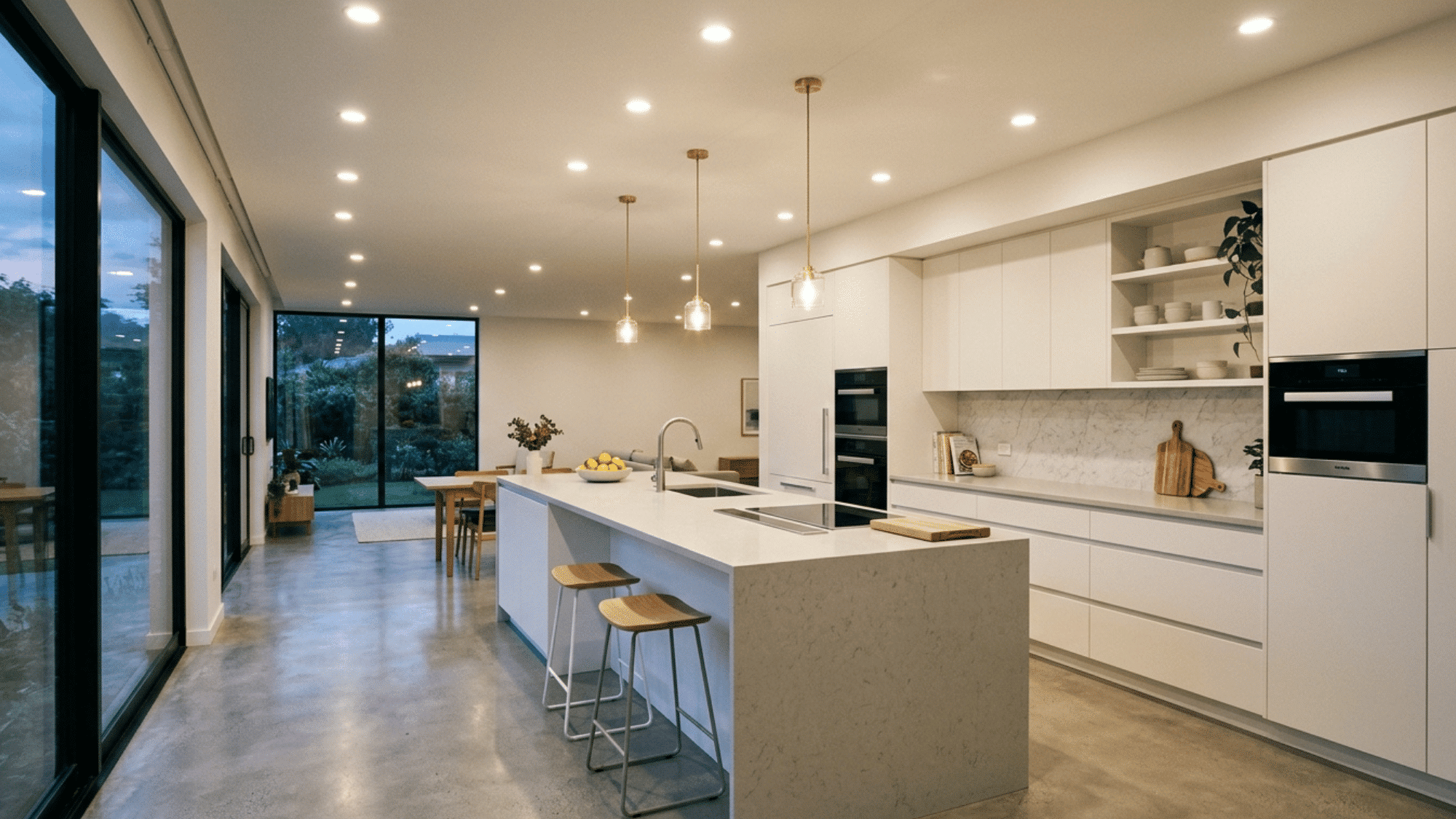 kitchen with recessed ceiling lighting