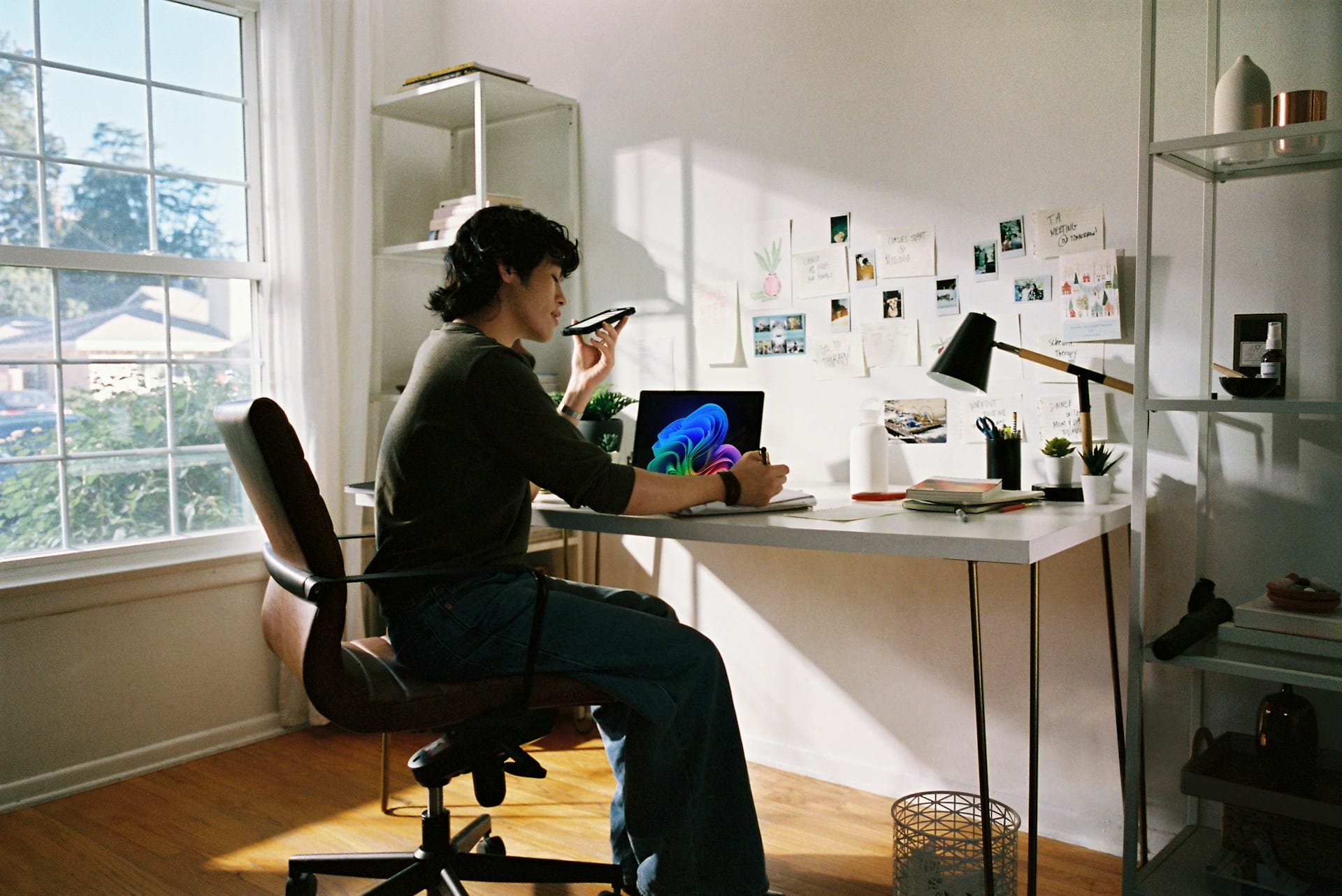 A man sitting on his laptop