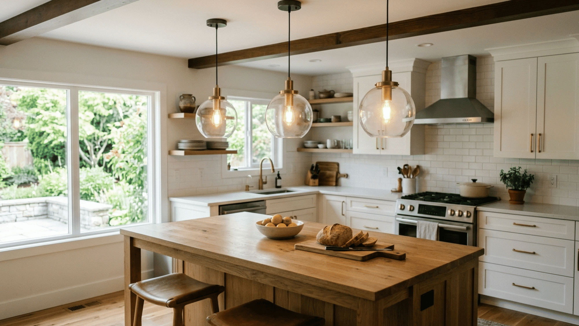 pendant lighting in the kitchen