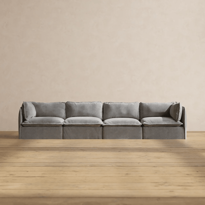 Anabei Modular Washable 4‑Seater Ash Deluxe Cloud