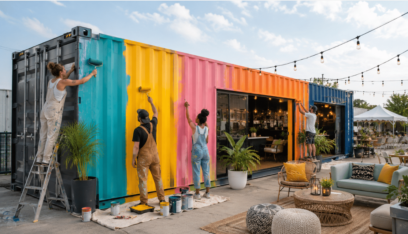 How to Turn Shipping Containers into Stylish Event Spaces
