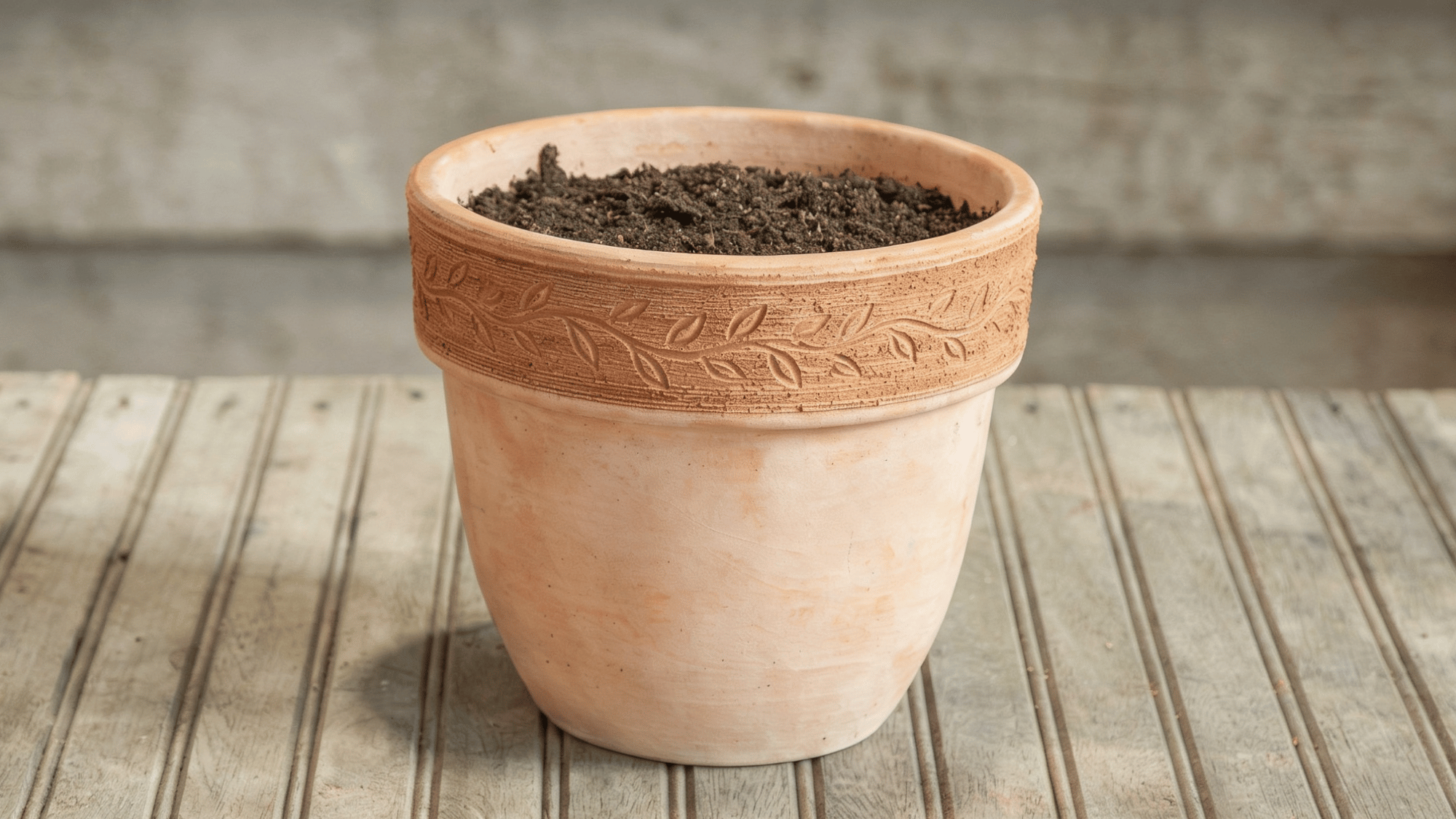 adding well-draining Soil in the pot choosen