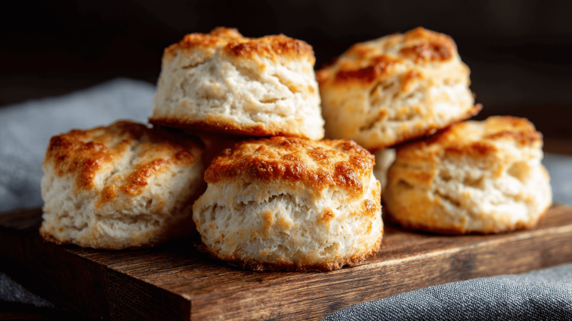 Delicious homemade biscuits baked to golden perfection.