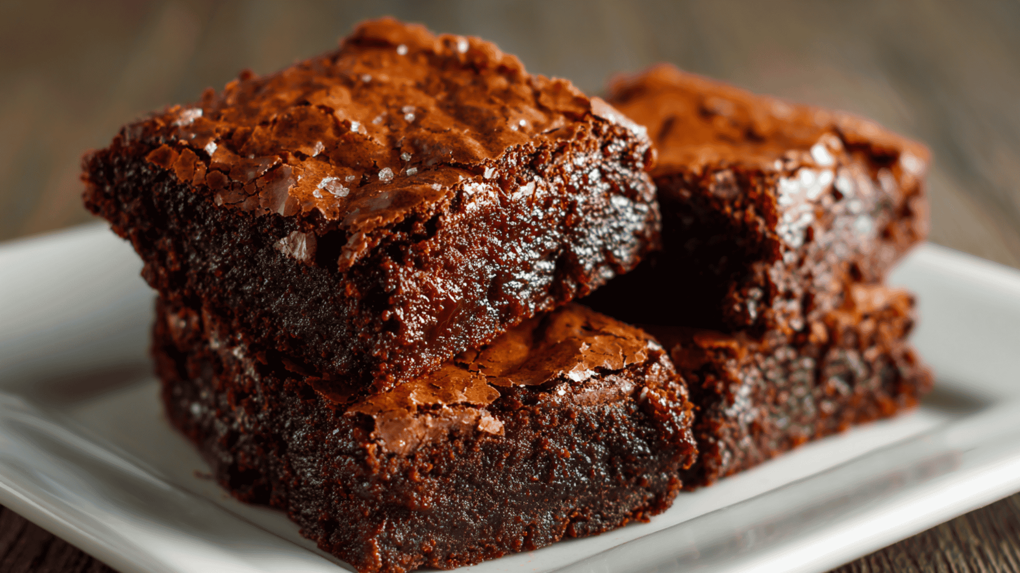 Delicious homemade chocolate brownie sliced neatly.