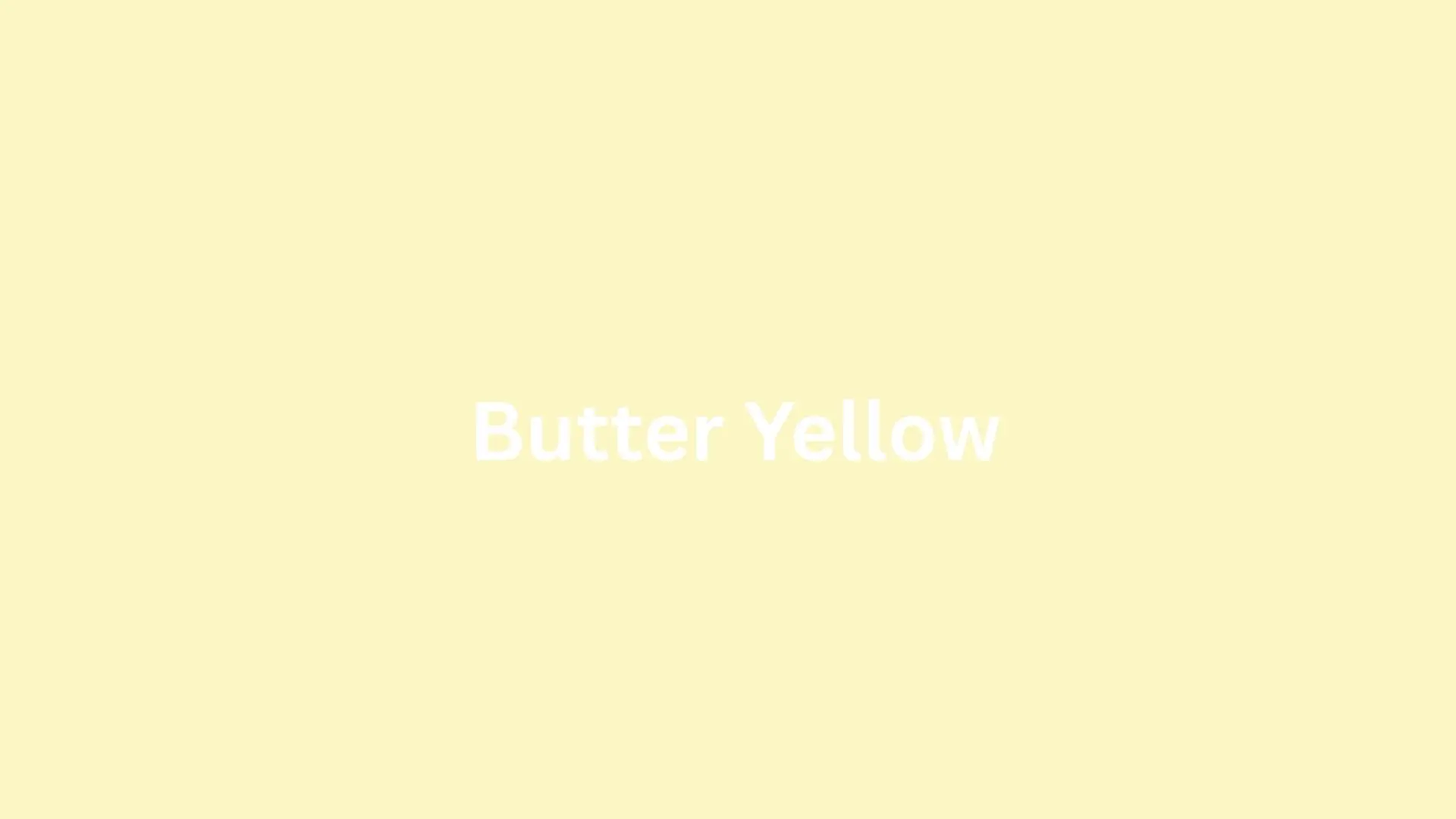 A collection of butter yellow shades arranged in a palette, illustrating a warm and soothing color scheme.