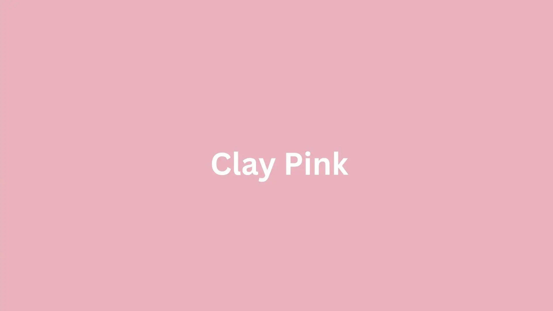 A collection of clay pink shades displayed in a color palette, highlighting the range of this soft hue.