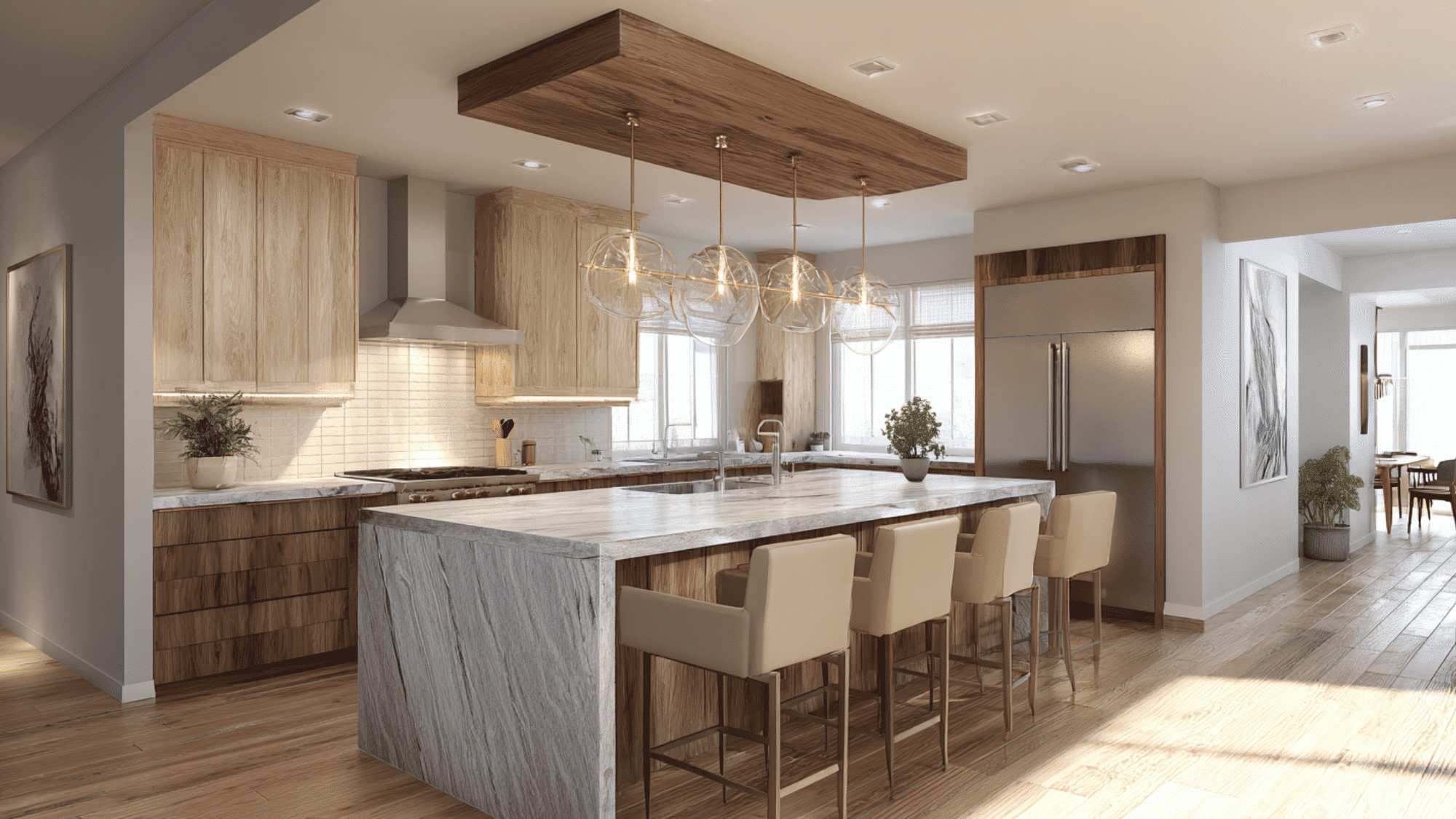 modern kitchen with perfect counter height and stylish layout for comfortable everyday use