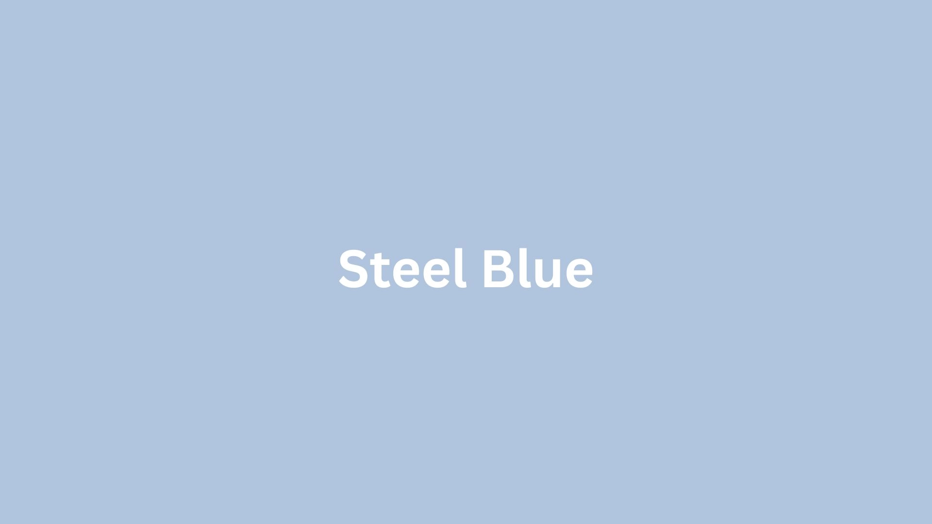 Solid steel blue background with the text Steel Blue in white.