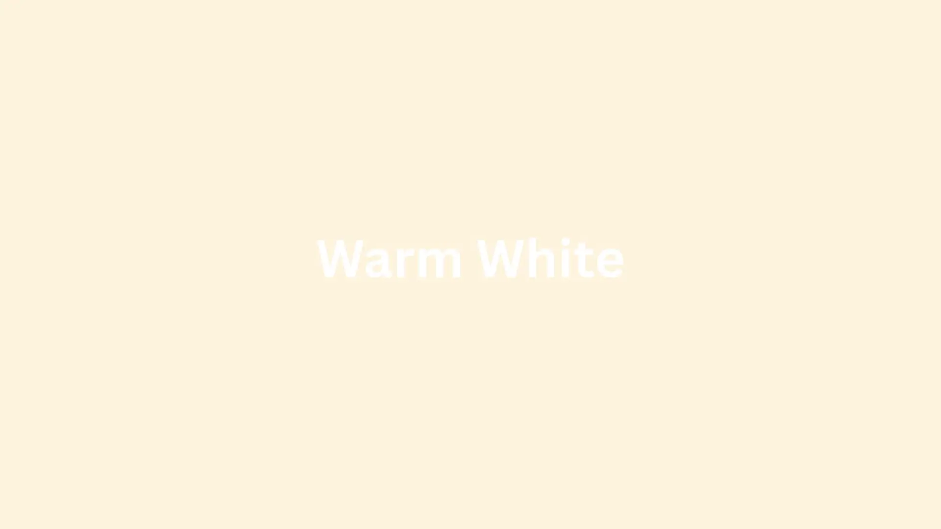 A warm white color swatch, showcasing a soft and inviting hue.