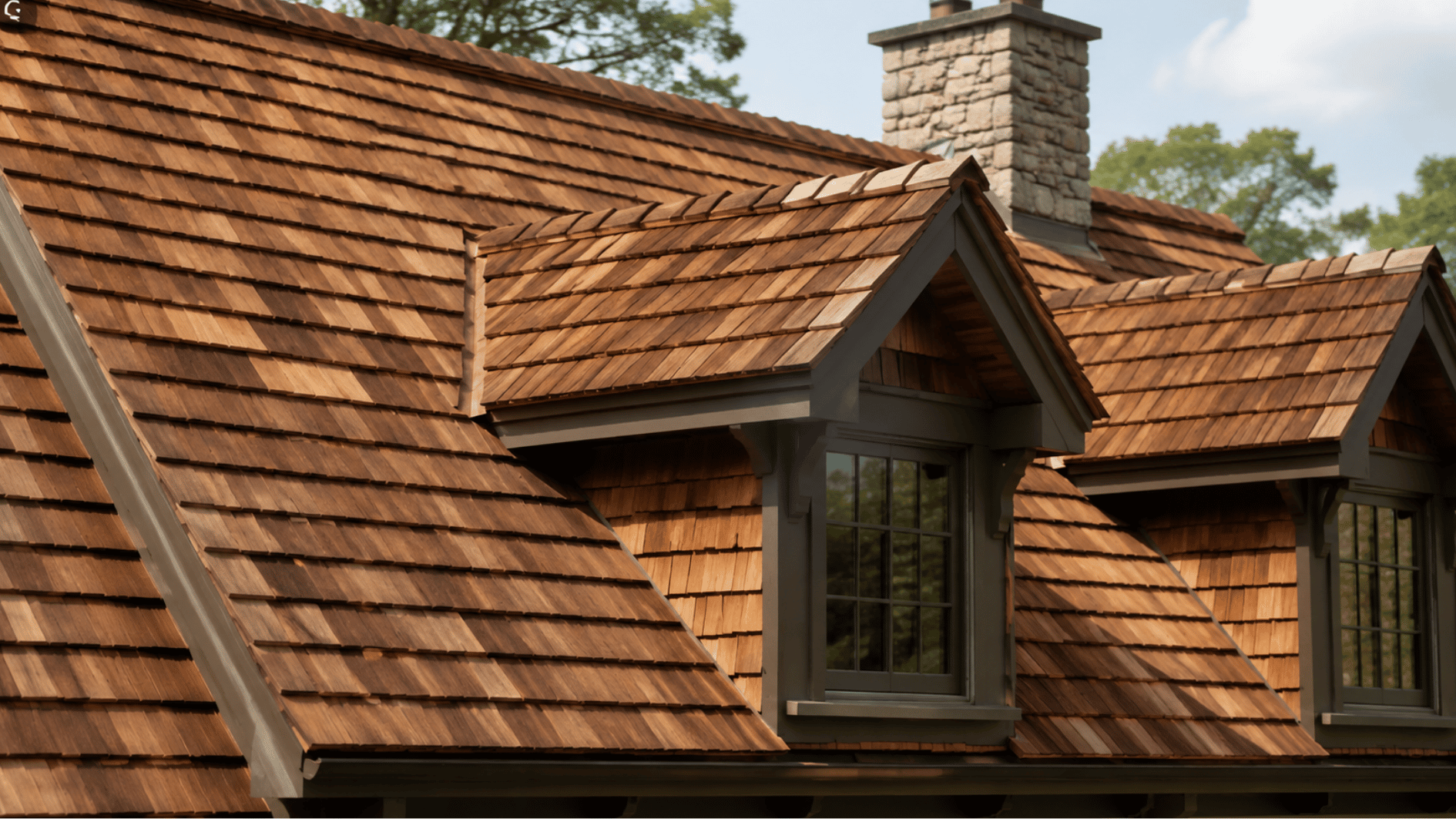 certified wood shingles and shakes roofing on a rustic home with natural texture and layered roof design