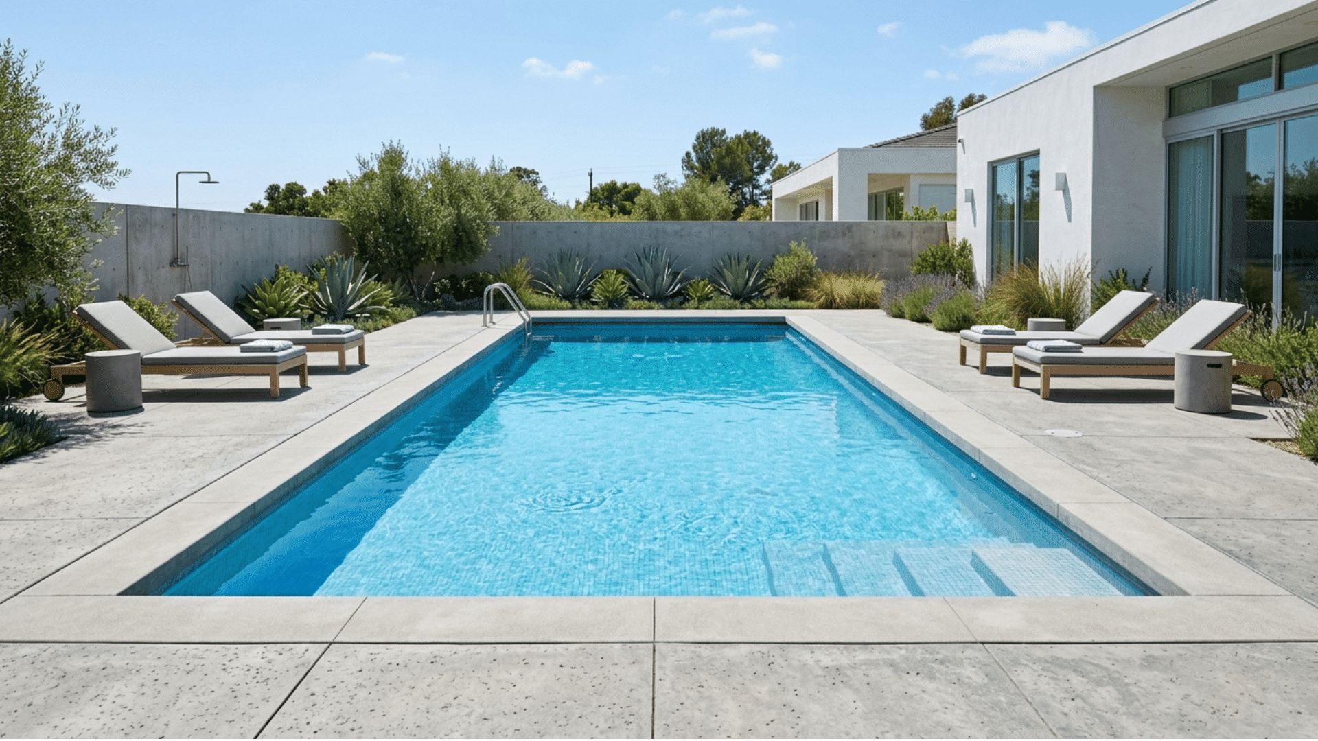classic rectangular pool with clean straight edges