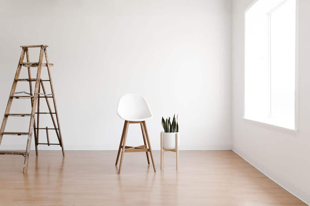 A freshly painted interior room