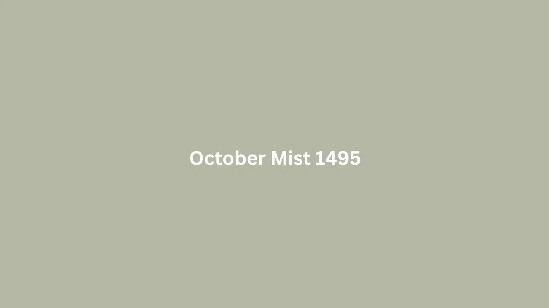 A soft sage green background with the text