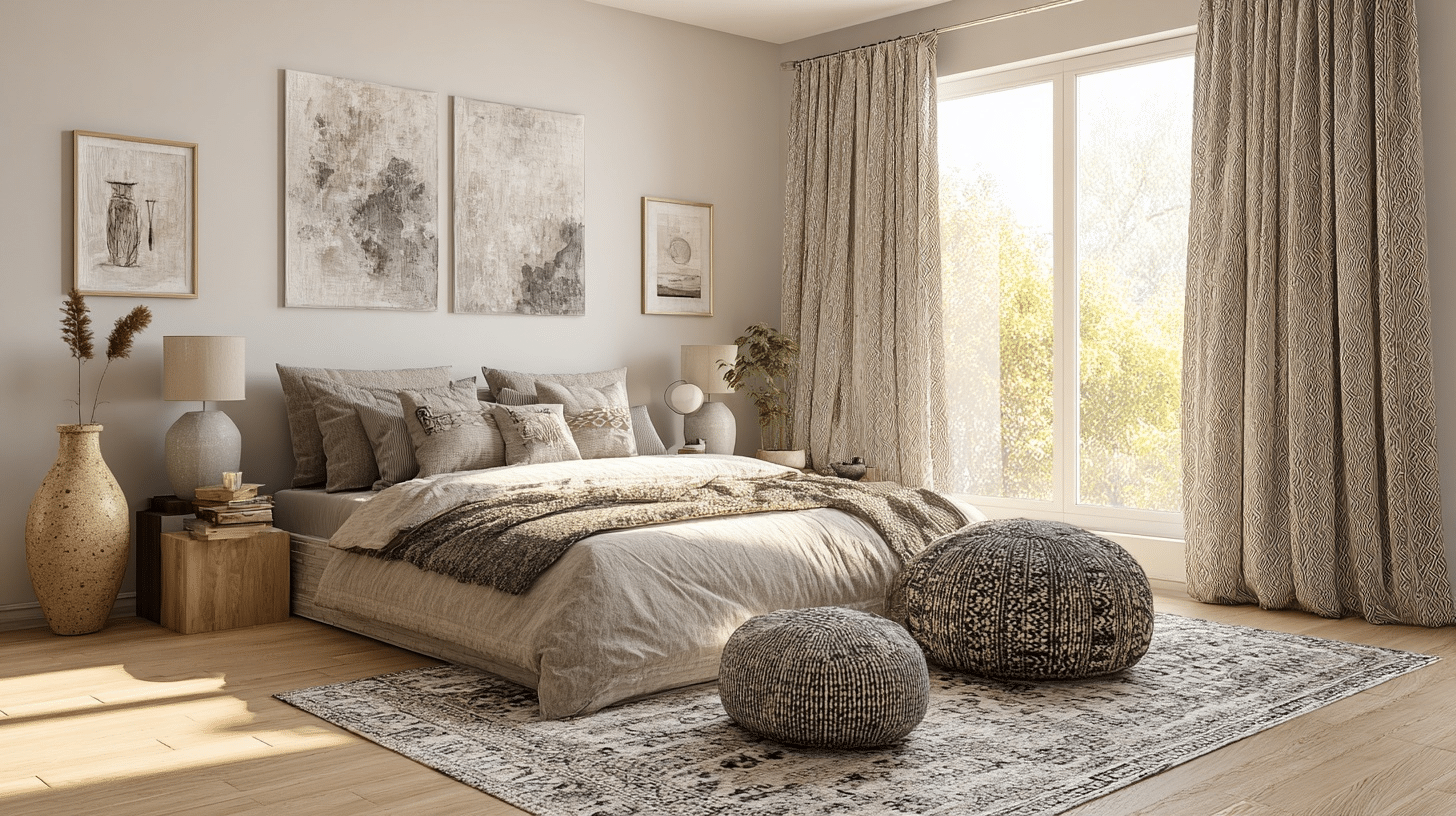 Using Greige in Decor- Textiles, Rugs, Accessories, Artwork